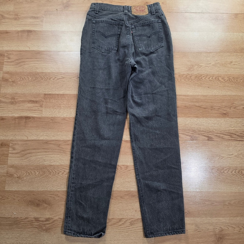 Vintage Levis 501 Jeans Women 9 27x30 High Waist Faded Black Made in USA 80s